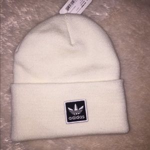Adidas white beanie